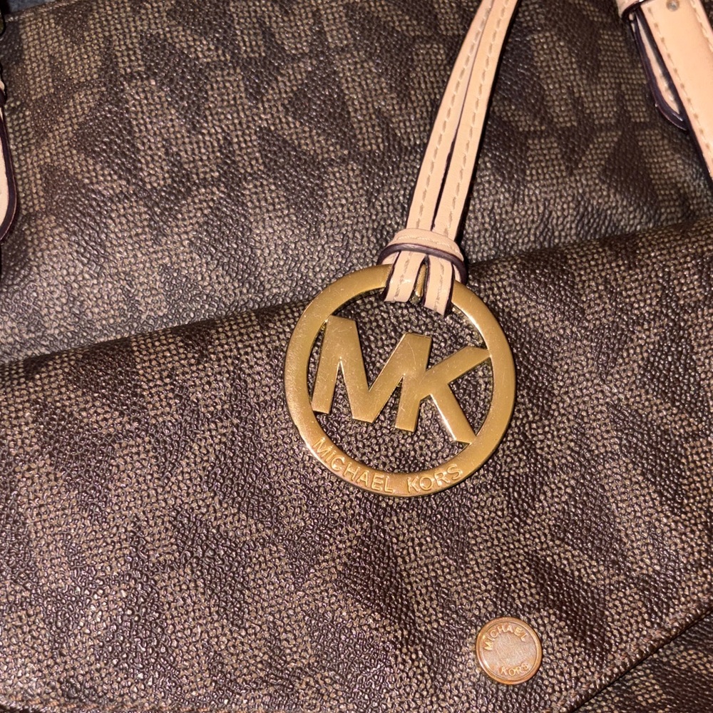 Michael Kors Dark Brown Monogram Tote - Picture 5 of 13